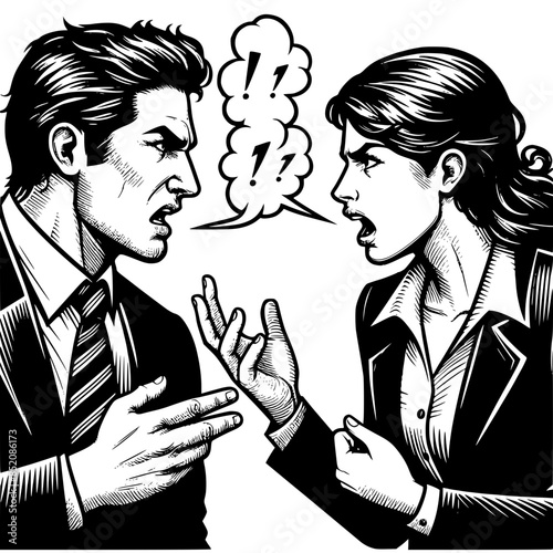 Man and woman arguing with each other