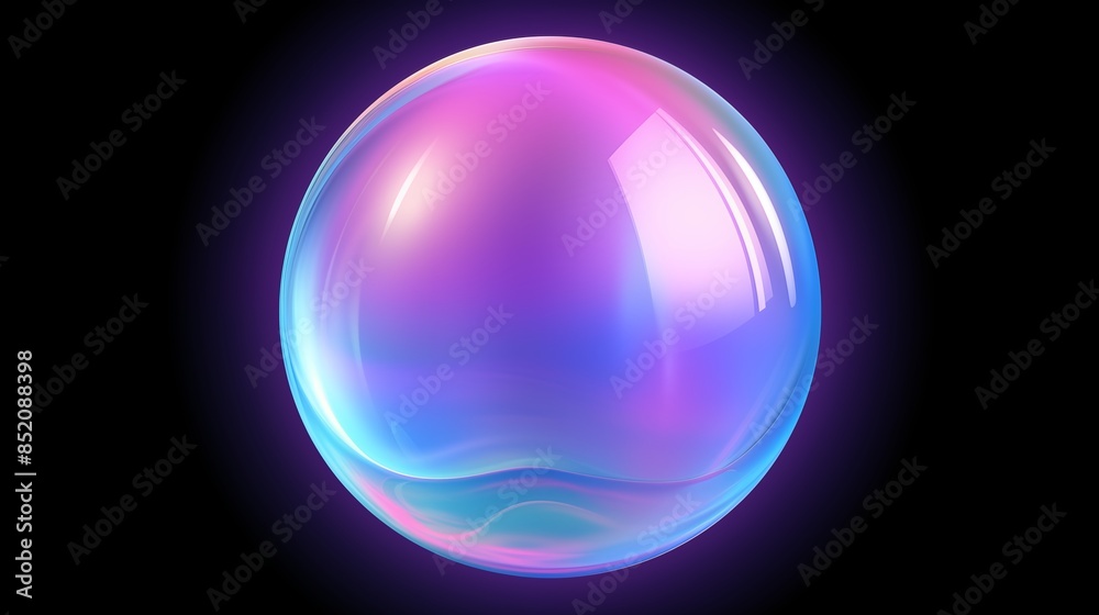 Obraz premium Mesmerizing Iridescent Bubble with Soft Gradient Glow