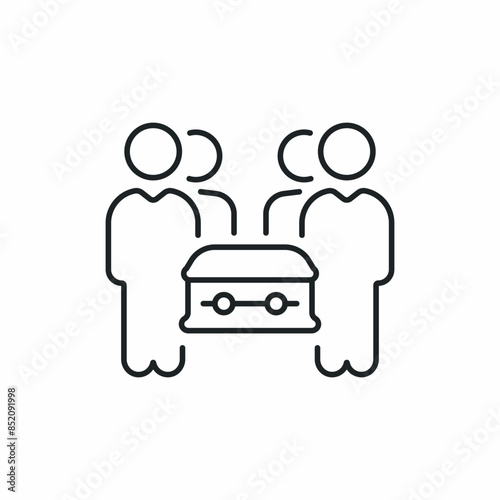 coffin funeral carry casket icon
