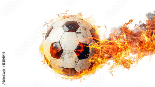 Wallpaper Mural Burning soccer ball on transparent background Torontodigital.ca