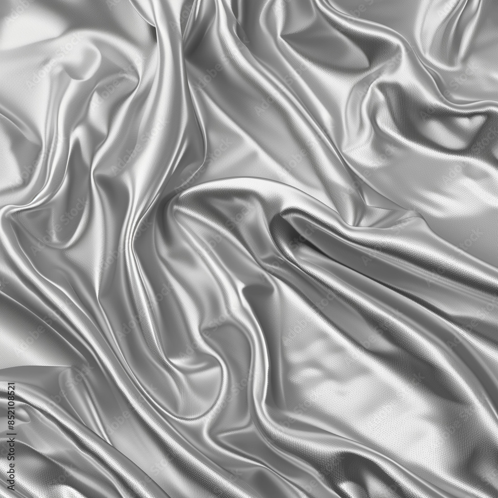 Luxurious soft draped silver satin fabric with smooth texture, elegant and shiny material. Luxurious soft draped silver satin fabric with smooth texture, elegant and shiny material.