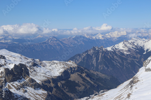 Views from Schilthorn Piz Gloria in the Alps