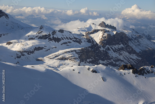 Views from Schilthorn Piz Gloria in the Alps