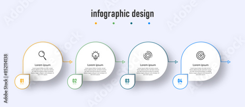 infographic design presentation business infographic template with 4 options	