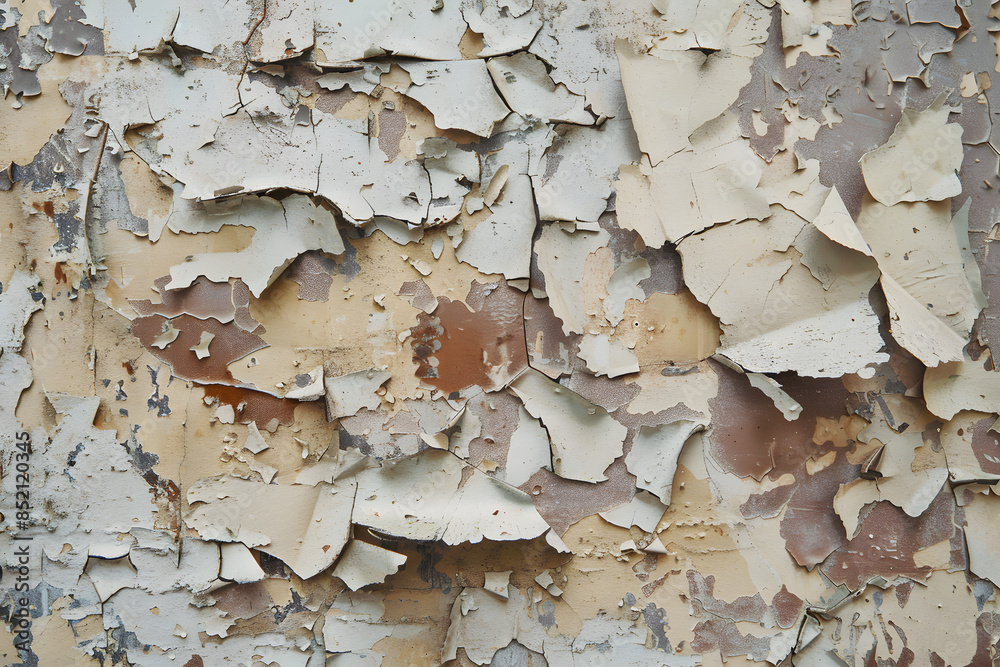 Peeled paint on an abandoned building. Peeled paint on an abandoned building.