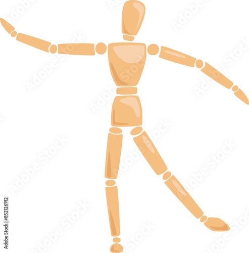 Wooden Man Manikin In Pose