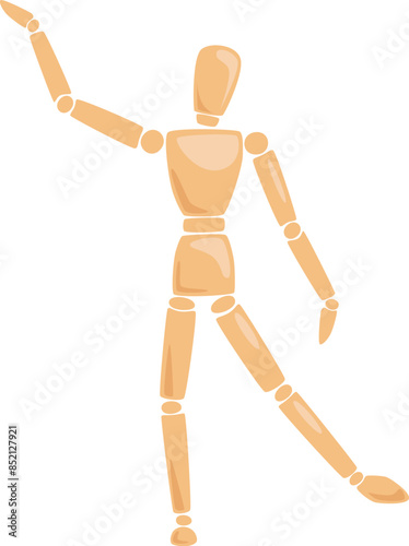 Wooden Man Manikin In Pose