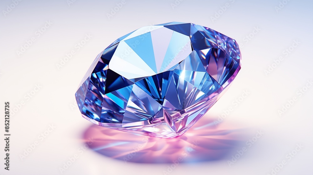 A stunning, multi-faceted gemstone displaying exquisite brilliance and colorful reflections. A stunning, multi-faceted gemstone displaying exquisite brilliance and colorful reflections.