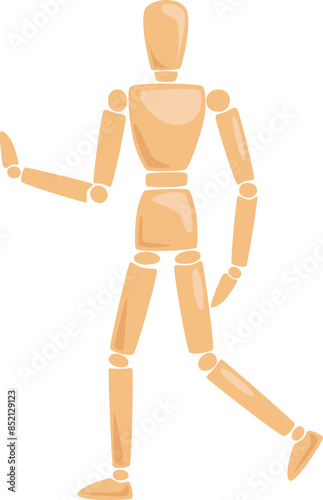 Wooden Man Manikin In Pose