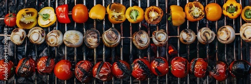 photo of vegetables cooking on barbecue grill 