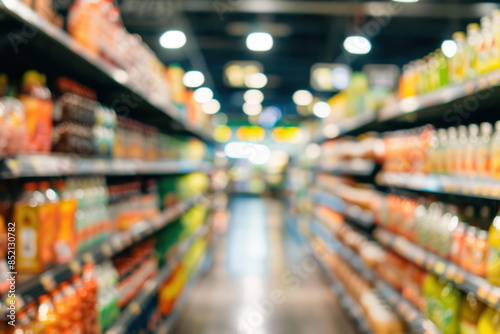 Wallpaper Mural blur supermarket background Torontodigital.ca