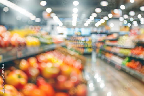 Wallpaper Mural blur supermarket background Torontodigital.ca