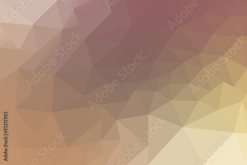 Earthy Tone Low Poly Gradient Background with Shades of Brown Beige Yellow for Design Projects photo