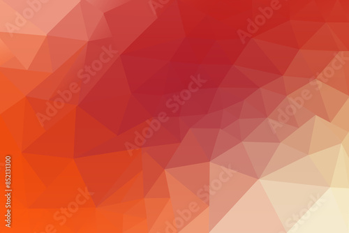 Abstract Low Poly Background with Red Orange and Yellow Gradient for Web Design or Apps