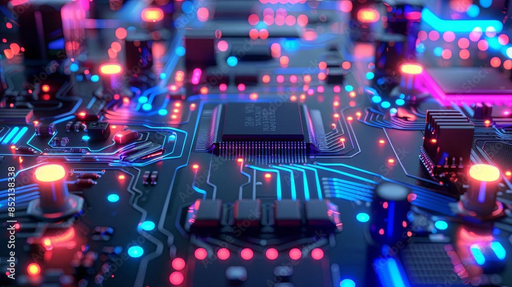 an abstract hardware board an abstract hardware board