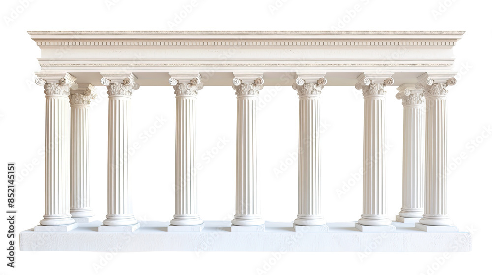 Obraz premium Greek columns on a transparent background