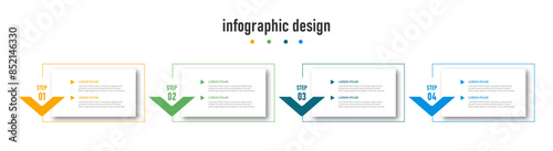 Element timeline  infographic design presentation business infographic template with 4 options