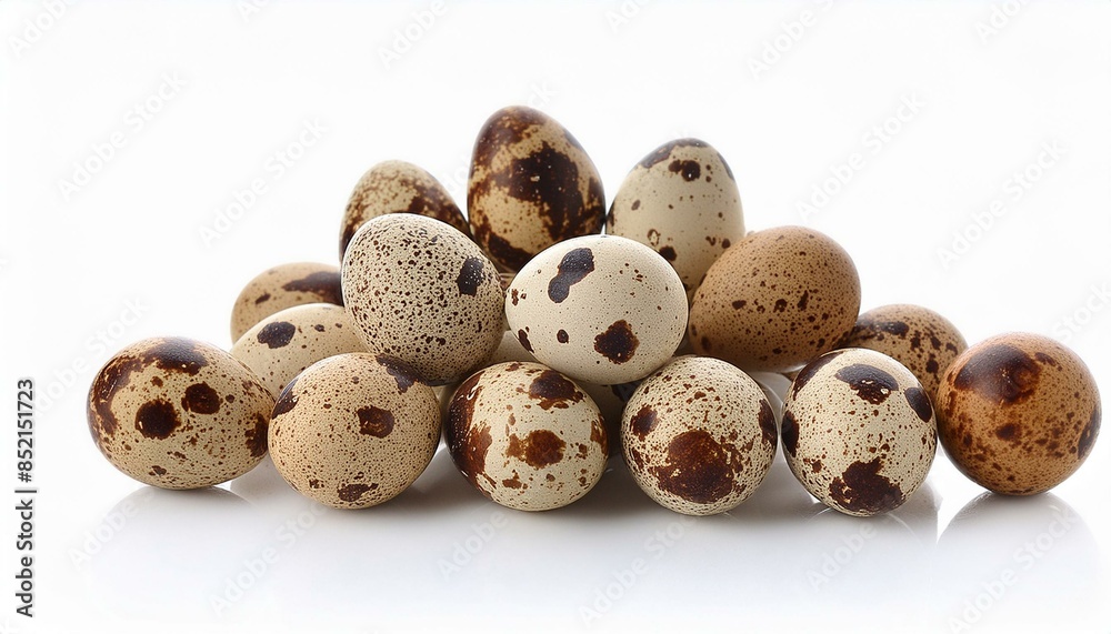 quail eggs on white background quail eggs on white background