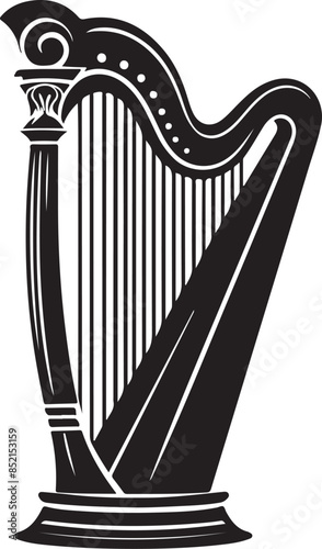 musical instruments'' silhouette design musical instruments   detailed vector illustrations. Perfect for music enthusiasts, educators, and designers, these visuals highlight the diverse range of instr photo