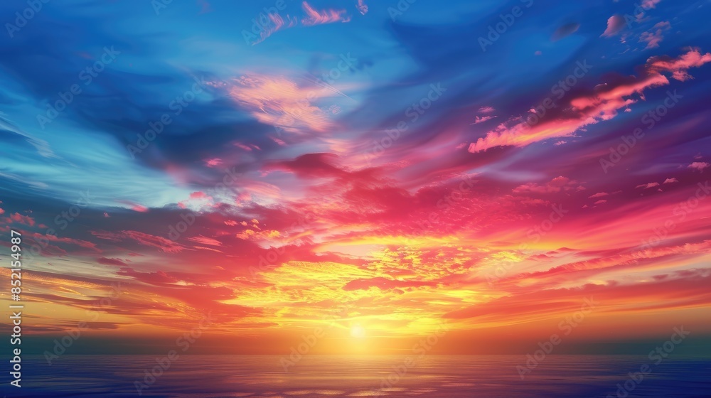 Fototapeta premium Sunset sky background Natural scenery