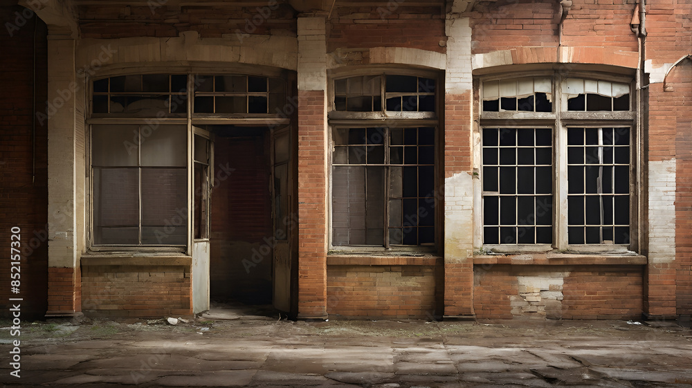 an abandoned building’s exterior with peeling paint and exposed brick, capturing the beauty of decay and the rich textures of weathered surfaces an abandoned building’s exterior with peeling paint and exposed brick, capturing the beauty of decay and the rich textures of weathered surfaces
