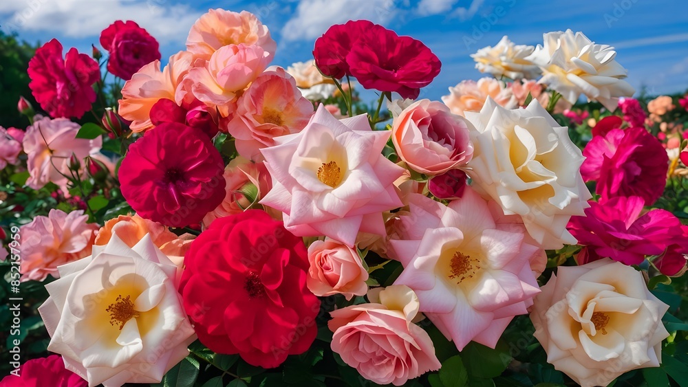 Explore the vibrant hues of a blooming rose garden in full summer splendor.
Explore the vibrant hues of a blooming rose garden in full summer splendor.