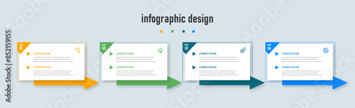 Elegant infographic design presentation business infographic template with 4 options