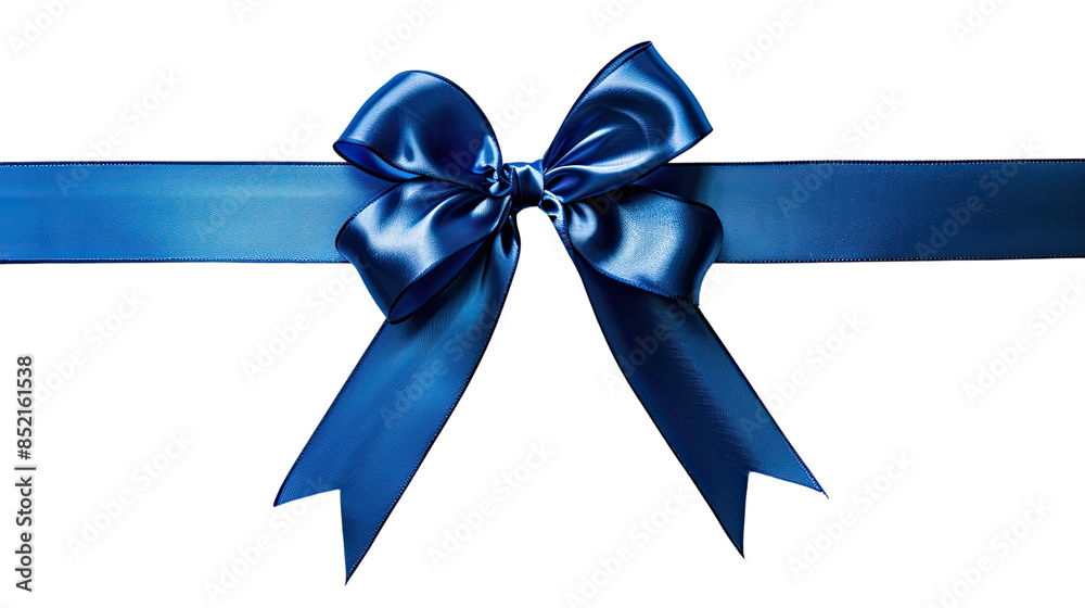 Blue bow on a transparent background Blue bow on a transparent background