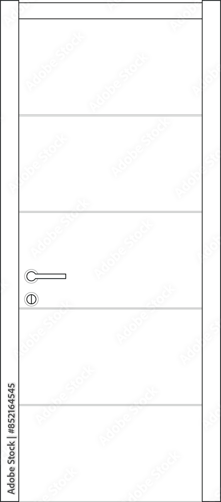 Minimalist door graphic black white isolated sketch illustration. Minimalist door graphic black white isolated sketch illustration.