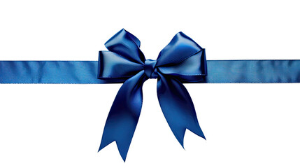 Blue bow on a transparent background