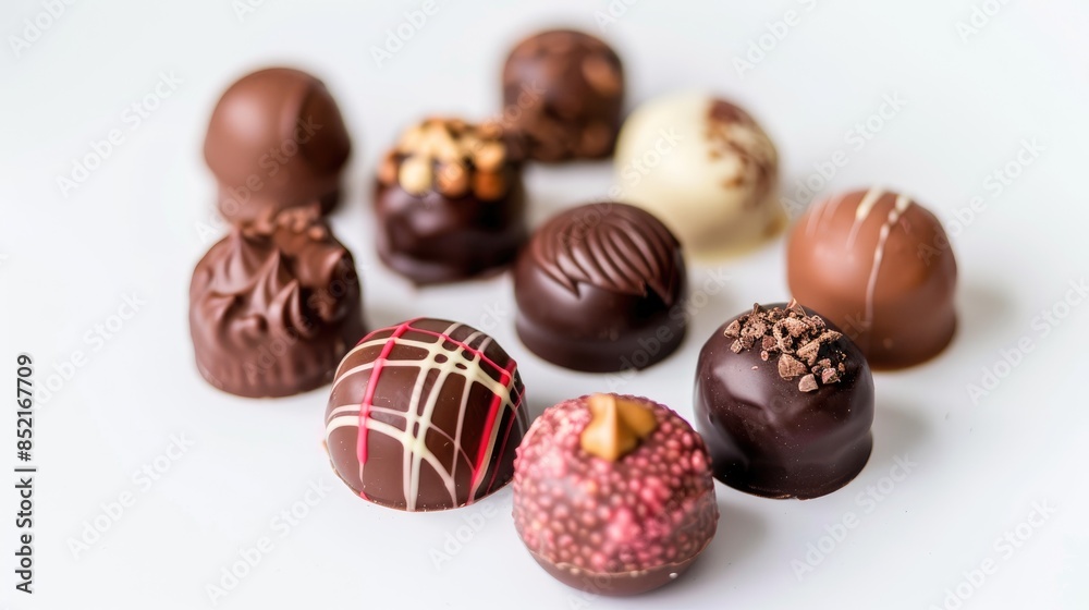 Chocolates on a white background Chocolates on a white background
