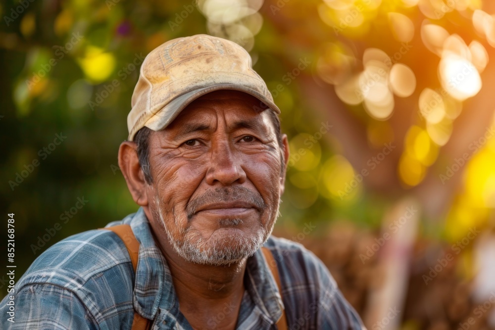 Portrait of a middle aged male landscaping worker Portrait of a middle aged male landscaping worker