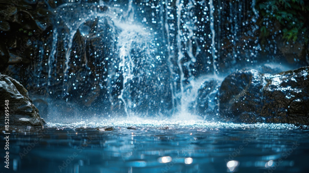 custom made wallpaper toronto digitalWaterfall and Stream with Boulders