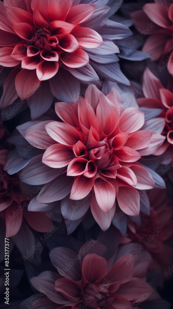 Obraz premium a close up of a bunch of red flowers