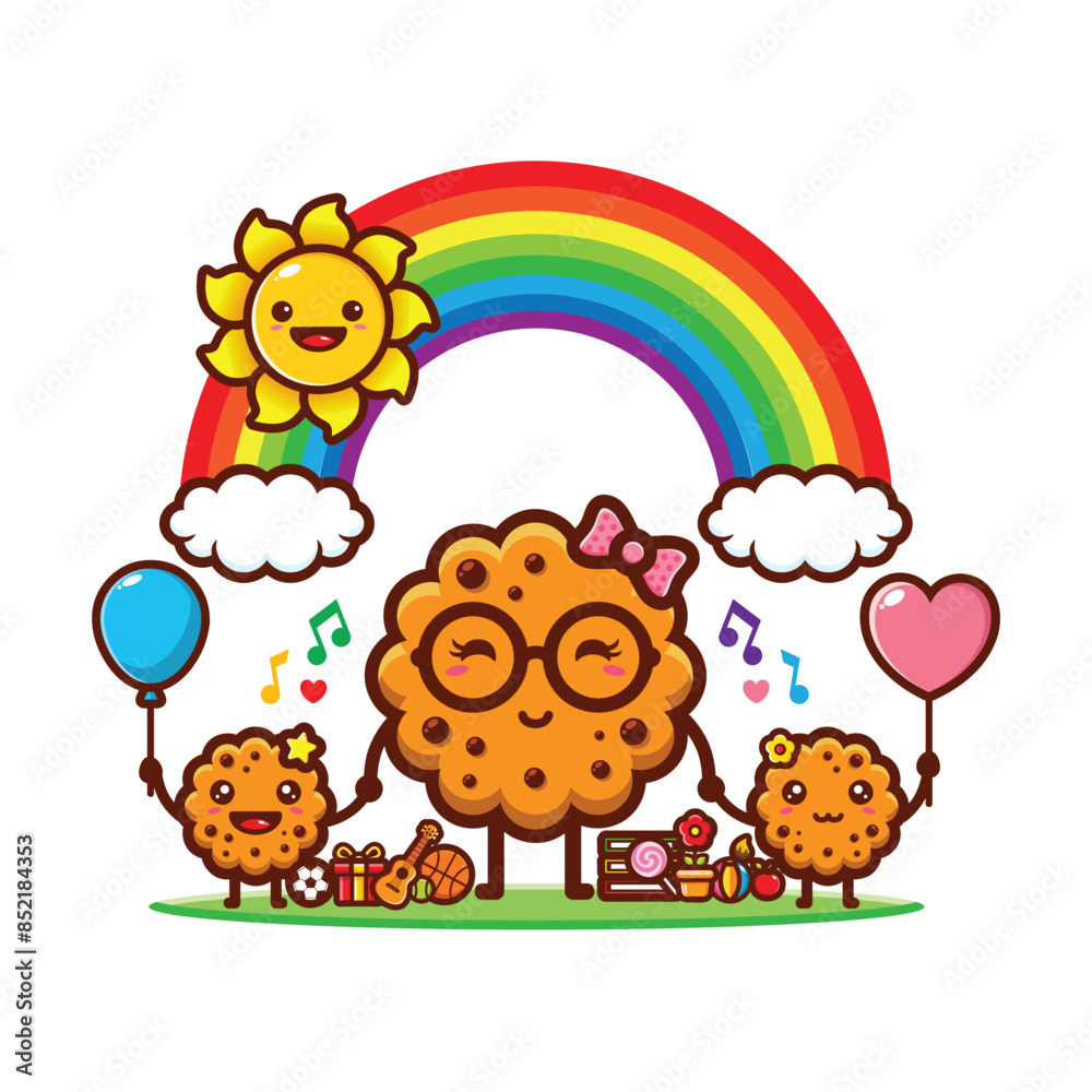 cute happy biscuits on a sunny day cute happy biscuits on a sunny day