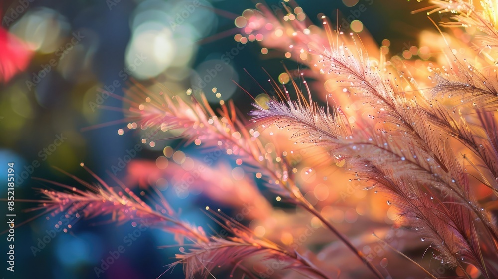 Obraz premium Filaments in the garden foliage