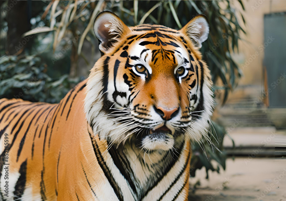 Fototapeta premium Regal Tiger with Intense Gaze