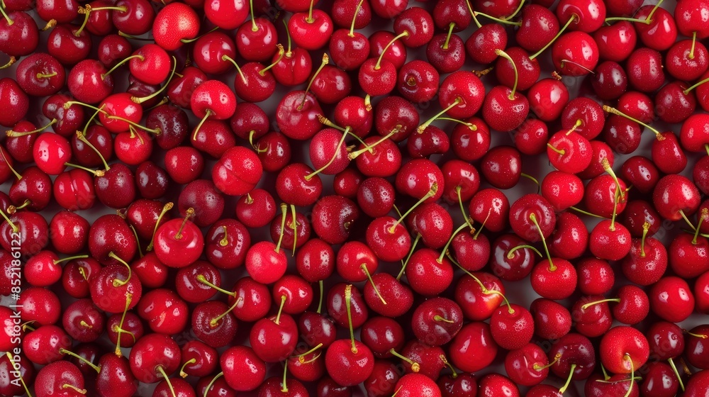 Background filled with juicy red berries. Cherry Background filled with juicy red berries. Cherry