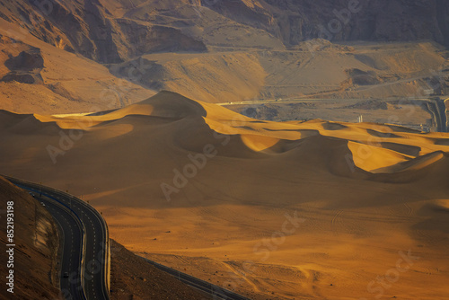 dunas de arena en las orillas de la ciudad  photo