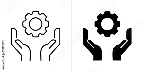 Support editable stroke and solid web icon set. Vector illustration