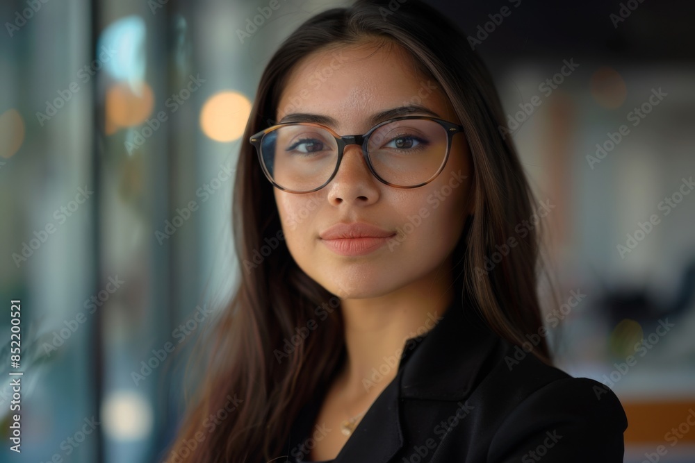 Portrait of a young female accountant in office Portrait of a young female accountant in office