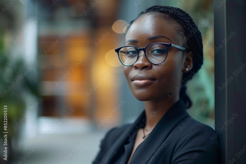 Obraz premium Portrait of a young female accountant in office
