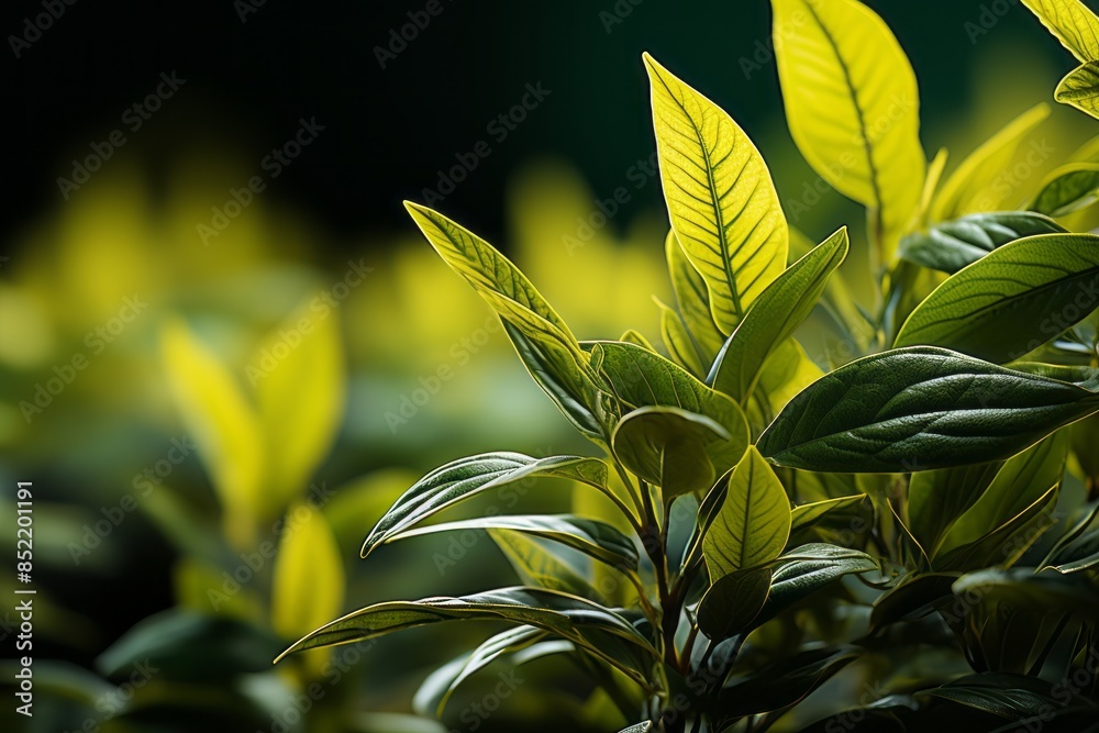 Obraz premium a close up of a plant with green leaves