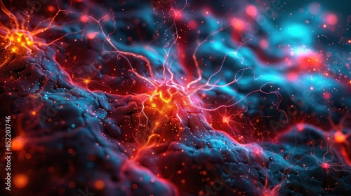 Nerve cells that light up like neon lights