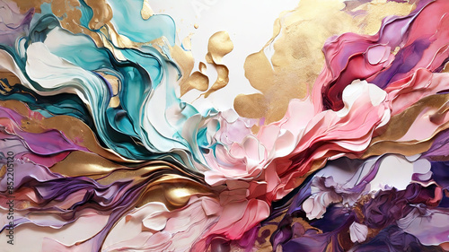 Obraz na płótnie 3d ink painting of shimmering liquid w salonie