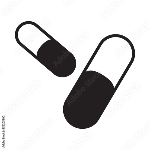 medicine icon vector design. health pill icon vector design