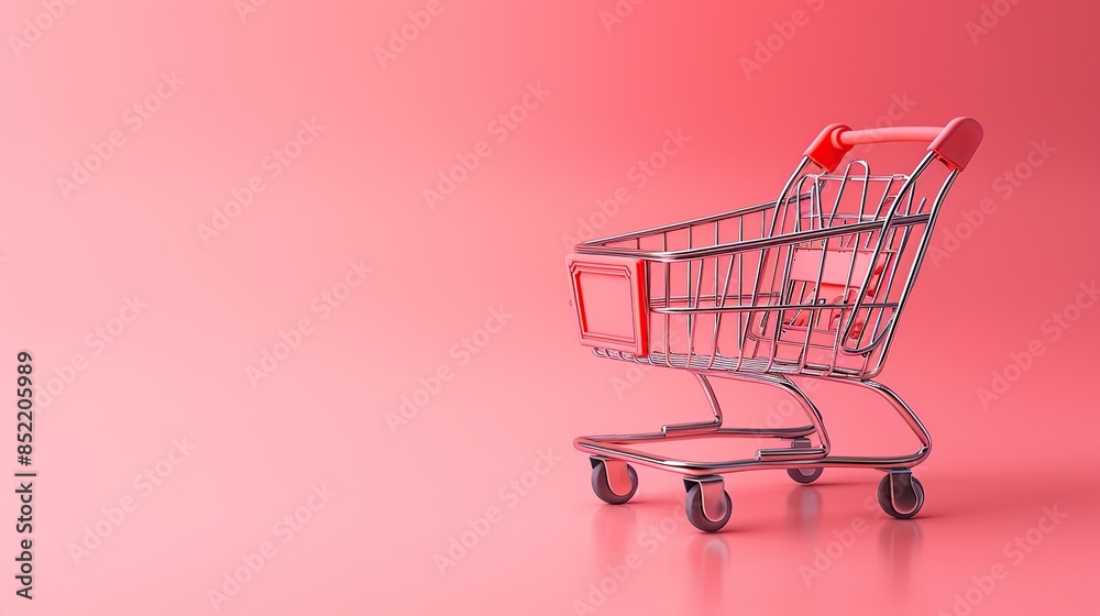 User-Friendly Shopping Experience with Online Cart on Clean Background User-Friendly Shopping Experience with Online Cart on Clean Background