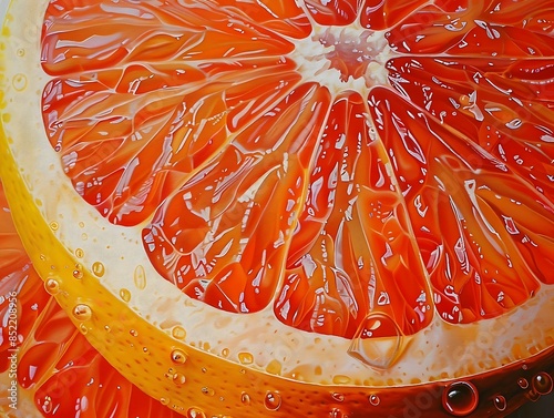 A close up of a slice of orange photo