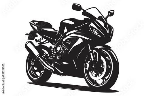yamaha motorcycle silhouette illustration 