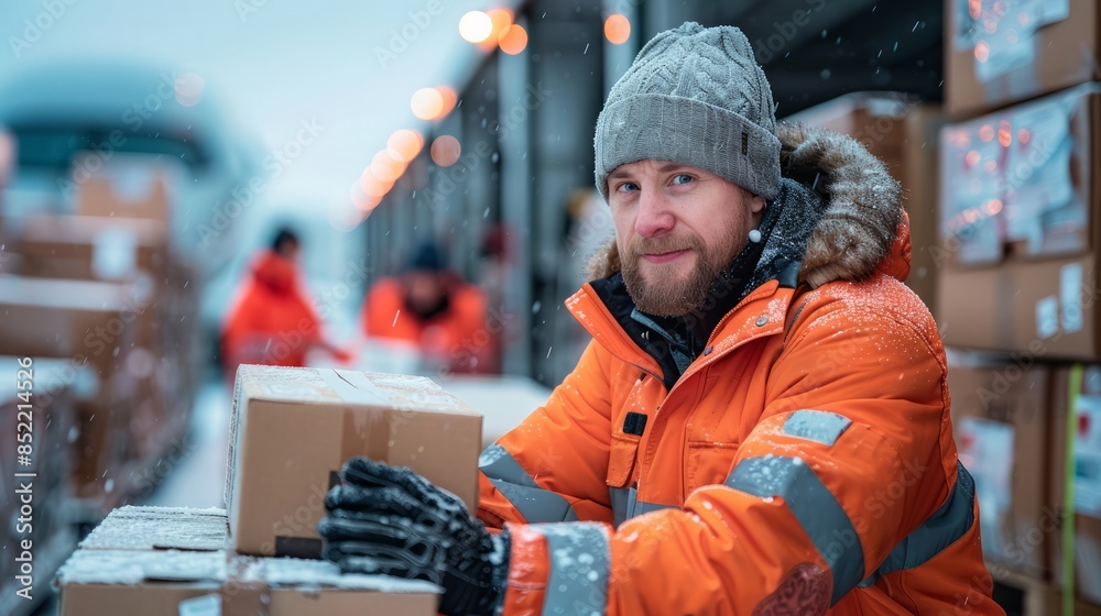 Transport workers carefully loading packages onto airplanes, supporting timely deliveries worldwide. Transport workers carefully loading packages onto airplanes, supporting timely deliveries worldwide.